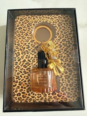 Whipped Marshmallow Scented Keychain Bottle with Gold Bow Charm